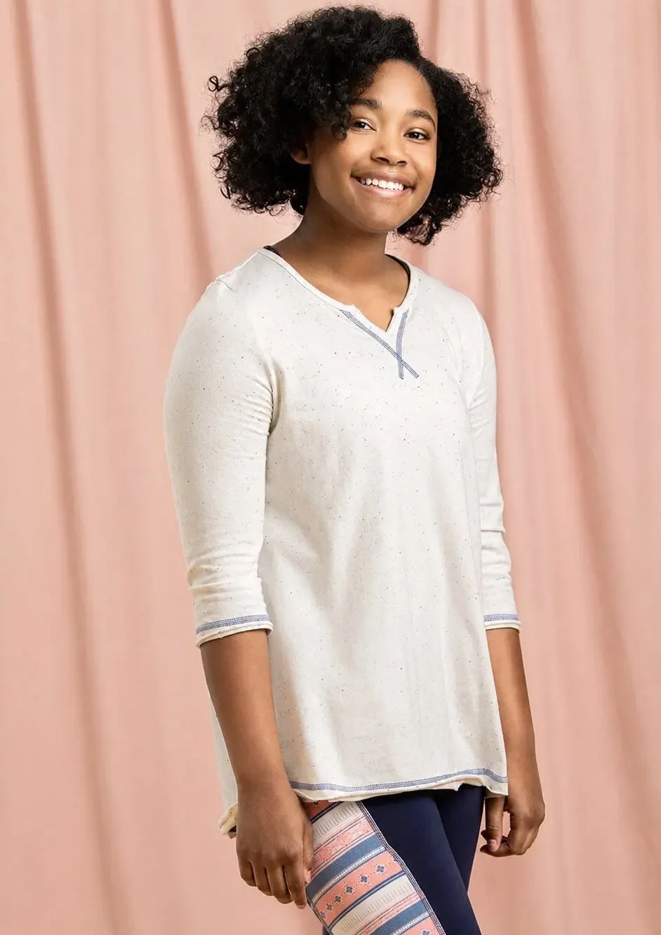 Matilda Jane 435 Almost Spring Tunic Speckled Ivory Size 14